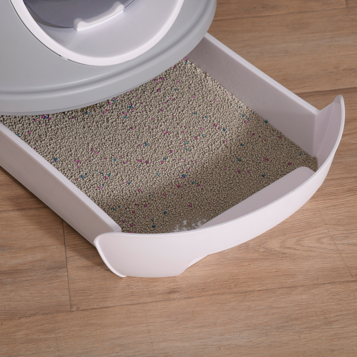 Dome-Style Enclosed Litter Box - Sky Grey