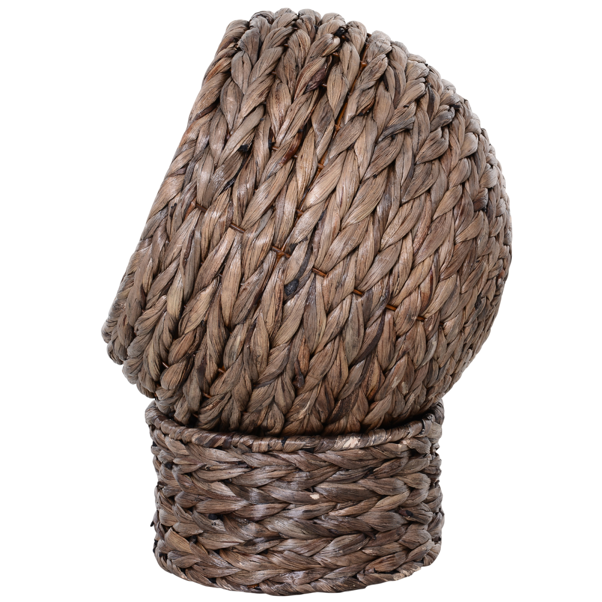 Raised Wicker Nesting Cave – Dark Brown & Cream