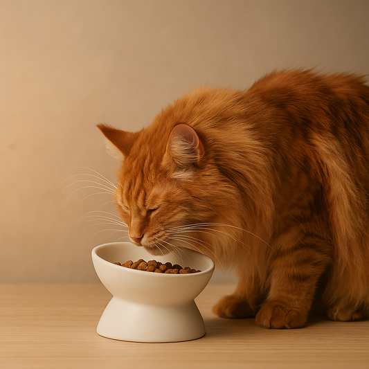 Ceramic Raised Food Bowl  - Multiple colour options